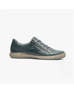 Josef Seibel Caren 12 Dames Leren Sneakers Ocean