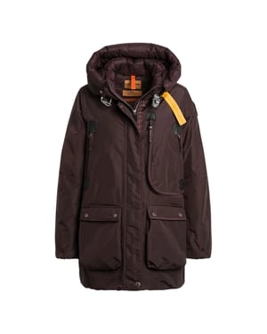Parajumpers Maud Obsidian Donkerbruin Lang Donsjack