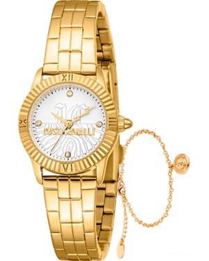 Just Cavalli JC1L328M0055 Ladies Mini Raffinata Watch and Bracelet Gift Set
