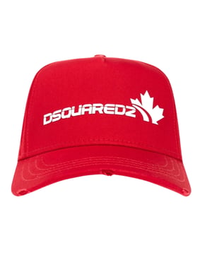 Dsquared2 Vit Logotyp Familj Röd Hatt