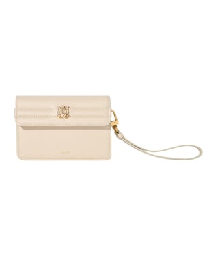 Amiri Calf "ma" Kleine Clutch Alabaster Tas