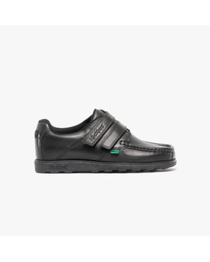 Kickers 114238 Fragma Strap Boys School Shoes Black
