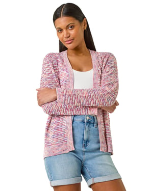 Textured V-Neck Knit Shrug