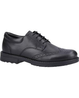 Hush Puppies Brian Senior Leather Boys's Black Brogues