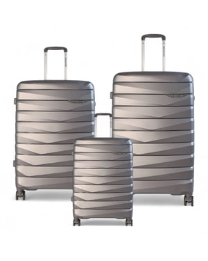 Harde TSA-koffer met rookgrijze, sterke koffer voor 8 wielen, handbagage, vakantiekoffer