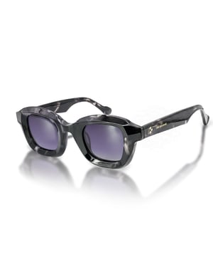 De-Gamme Black Geometric Frame Polarized Sunglasses - Milan