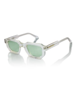 De-Gamme Bold Clear Geometric Rectangle Polarized Sunglasses - Malta