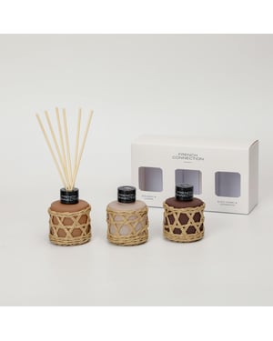 French Connection Bamboo Collection Trio of Reed Diffuser Gift Set 3 x 50ml