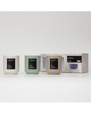 French Connection Stone Collection Trio of Candles Gift Set 3 x 140g