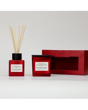 French Connection Autumn Collection Ruby Cherry & Merlot Diffuser + Candle Gift Set