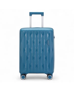 Robust Blue Hard Shell Cabin Suitcase TSA Luggage Suitable for Easyjet, Ryanair, Wizzair