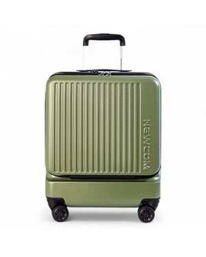 Durable EasyJet Ryanair 39 x 26 x 51.5 cm Olive Green Front Open Cabin Luggage Travel Suitcase