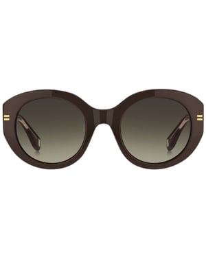 Marc Jacobs Bruna Rundade Solglasögon Med Bruna Tonade Glas