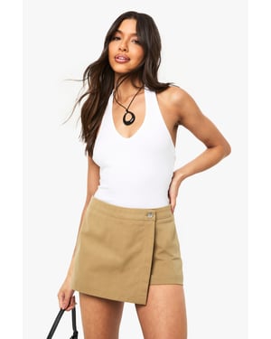 Twill Wrap Skort