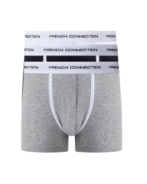 Grey Cotton 3-Pack Boxers