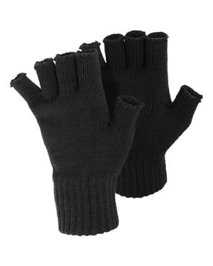 FLOSO Ladies/Womens Winter Fingerless Gloves (Black)