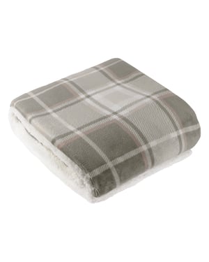 Wylder Nature Braemar Sherpa Printed Fleece, 143 cm x 180 cm, Green