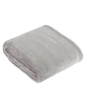 Furn Plain Harrow Fleece Throw, 140 cm x 180 cm, Grey