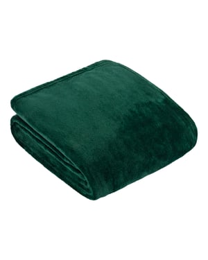 Furn Plain Harrow Fleece Throw, 140 cm x 180 cm, Green