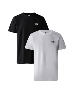 2 Pack The North Face Men’s Simple Dome T Shirt in Black/White