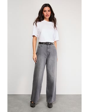 Washed Low Rise Denim Boyfriend Jean
