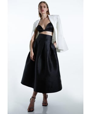 Petite Twill Prom Maxi Skirt