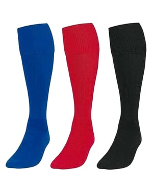 3 Pack Kids Football Socks - BLK/RED/BLU