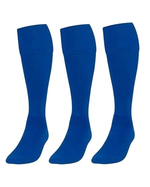 3 Pack Blue Football Socks Kids