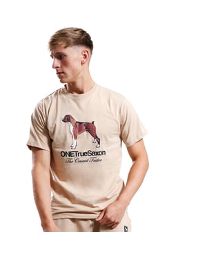 One True Saxon Dawg Mens Sand T-Shirt