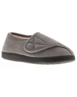 Dr Keller Womens Slipper Boots Valerie Touch Fastening grey