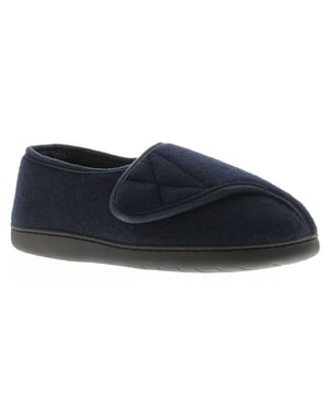 Dr Keller Mens Slippers Wide Opening Vince Touch Fastening navy
