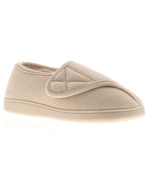 Dr Keller Womens Slipper Boots valerie Touch Fastening beige
