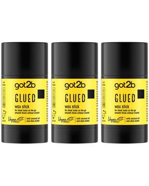 Got2b Glued Wax Stick 50g Strong Hold Hair Styling Stick, 3 Pack