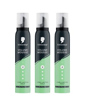 SK Styling Mousee Volume HL4, 200ml Strong Hold Foam for Curly Hair, 3 Pack