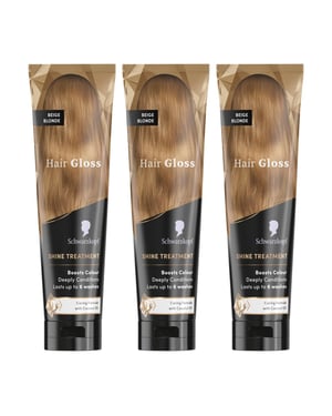 Schwarzkopf Hair Gloss Shine Treatment Beige Blonde 150ml, 3 Pack