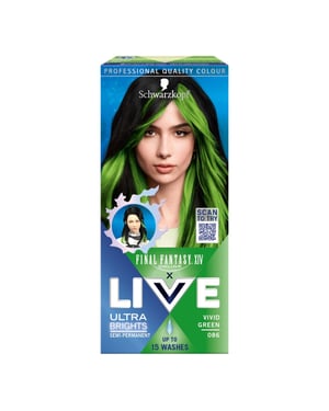 LIVE Ultra Brights 086 Vivid Green Semi Permanent Hair Dye Bold Colour UK