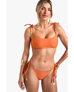 Sunshine Charm Trim Tie Side Bikini Bottoms