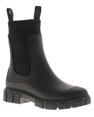 Platino Womens Wellies Paddle Pull On black
