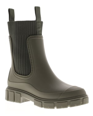 Platino Womens Wellies Paddle Pull On khaki