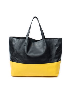 Bicolor Horizontal Cabas Tote  Schoudertas