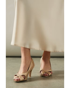 Good For The Sole: Wide Fit Honey Peep Toe Court Shoes