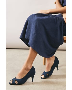 Good For The Sole: Wide Fit Honey Peep Toe Court Shoes