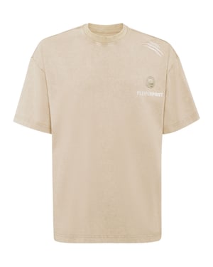 Cotton Round Neck T-Shirt Cold Dye