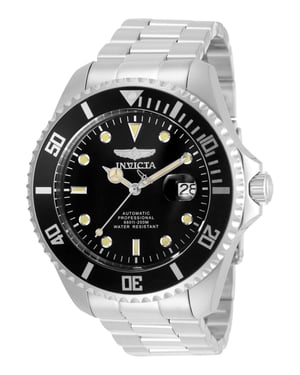 Invicta Pro Diver 35717 Heren Horloge - Automatisch Uurwerk - Roestvrij Staal met zwarte Wijzerplaat - 47mm