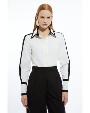 Colour Block Twill Woven Shirt