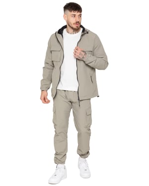Enzo Milano Heren Poly Cargo Trainingspak Set