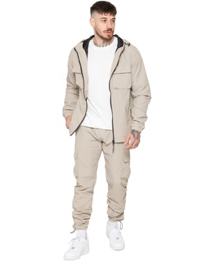 Enzo Milano Heren Poly Cargo Trainingspak Set