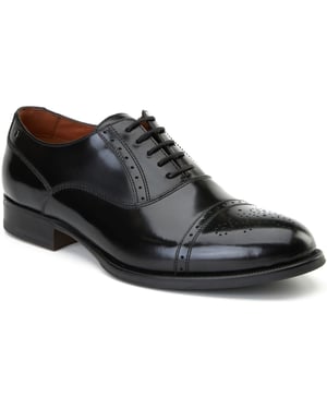 Base London Franklin Herrskor I Svart Läder Oxford Stil