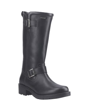 Hunter Skye Tall Boot Leren Zwarte Damesschoenen