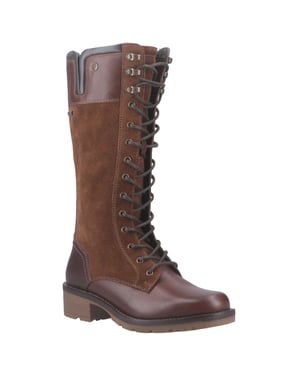 Hunter Skye Tall Boot Dames Leren Bruine Laarzen